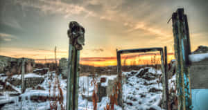 A Haunting Nuclear Winter Landscape Wallpaper