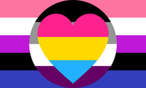 A Heart With A Rainbow Flag In The Middle Wallpaper