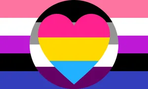 A Heart With A Rainbow Flag In The Middle Wallpaper