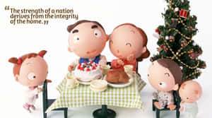 A Heartwarming Image Of A United Family Wallpaper