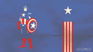 A Heroic Logo Representing The Spirit Of Captain America Wallpaper