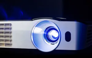 A High-quality 4k Projector Displaying Vivid Colors And Sharp Images On A Screen. Wallpaper