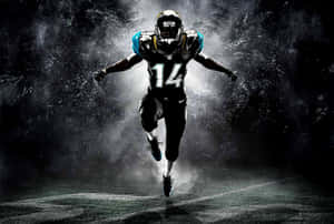A Jacksonville Jaguars Player Is Running In The Dark Wallpaper