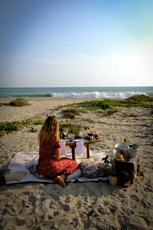 A Joyful Beach Picnic With Friends On A Sunny Day Wallpaper