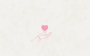 A Joyful Cartoon Heart Illustration Wallpaper