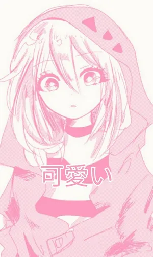 A Joyful Embrace Of Two Anime Characters In The Magical Pink World. Wallpaper