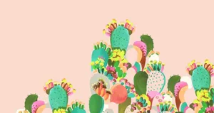 A Kawaii Cactus Bringing Joy To Your Day Wallpaper