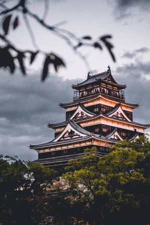 A Large Building With A Clock Tower Wallpaper