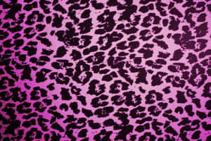 A Leopard Print Wallpaper In Pink And Black Wallpaper