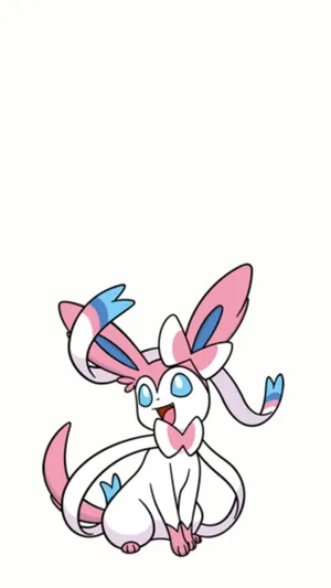 A Little Cute Sylveon In Nature Wallpaper