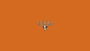 A Logo Of The Texas Rangers On An Orange Background Wallpaper