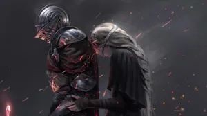 A Lone Journey Across A Mysterious World Of Ashen Wallpaper