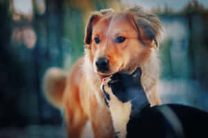 A Loyal Country Pooch Enjoying The Countryside Wallpaper