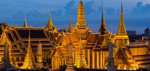 A Luxurious Cruise Ship Floating Across The Calm Ocean Wallpaper