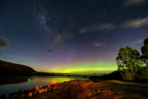 A Magical Display Of Southern Lights Wallpaper