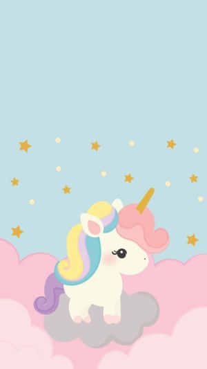 A Magical Pastel Unicorn Against A Pastel Sky Wallpaper
