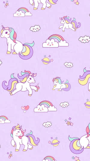 A Magical Pastel Unicorn Wallpaper