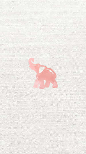 A Magical Pink Elephant Parading Through The Jungle Wallpaper