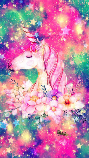 A Magical Purple Unicorn Wallpaper