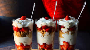 A Magical Sunset In The Mountains Wallpaper