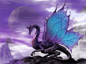 A Magnificent Beautiful Dragon Soaring Freely In The Sky Wallpaper