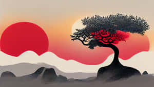 A Magnificent Japanese Tree Glows In The Sunlight Wallpaper