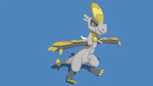 A Majestic 3d Hakamo-o On A Bright Blue Background Wallpaper