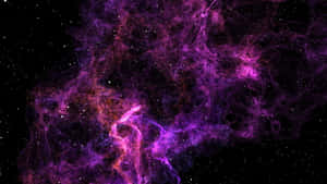 A Majestic And Captivating Black And Purple Galaxy Wallpaper