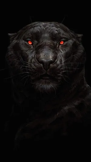 A Majestic Black Jaguar Stares Across The Savannah Wallpaper