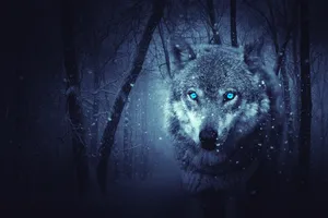 A Majestic Cool Anime Wolf Wallpaper