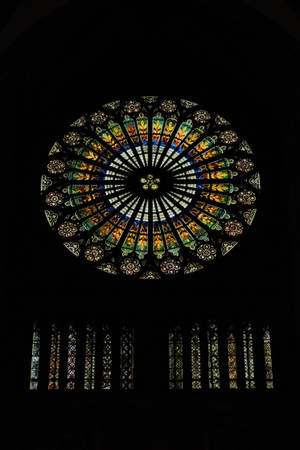 A Majestic Glimpse Inside Chartres Cathedral Wallpaper