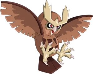 A Majestic Noctowl Soaring In The Night Sky Wallpaper