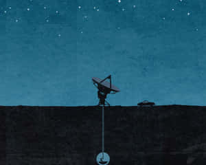 A Majestic Radio Telescope Scanning The Sky Wallpaper