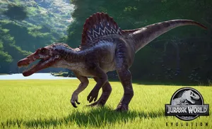 A Majestic Spinosaurus Standing Tall Wallpaper