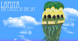 A Majestic View Of The Legendary Laputa Castle In The Sky Wallpaper