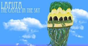 A Majestic View Of The Legendary Laputa Castle In The Sky Wallpaper