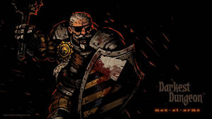 A Man-at-arms Ventures Into The Darkest Dungeon Wallpaper