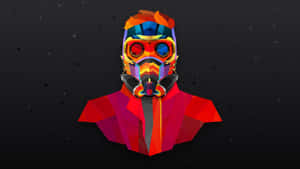 A Man In A Colorful Suit With A Gas Mask Wallpaper