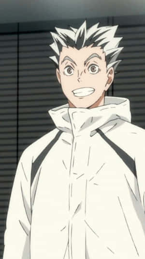 A Man In A White Jacket And White Hoodie Wallpaper