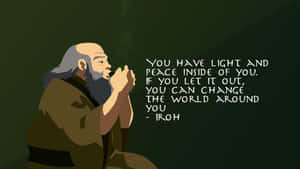 A Man Is Smoking A Cigarette With A Quote About Peace And Light Inside Wallpaper