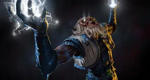 A Man With A Sword And Lightning In His Hands Wallpaper