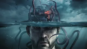 A Man With Tentacles On His Head Is In The Water Wallpaper