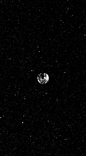 A Mesmerizing Black And White Star In The Night Sky Wallpaper