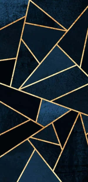 A Mesmerizing Blue Background Featuring Geometric Shapes Wallpaper