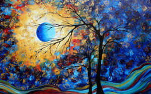 A Mesmerizing Closeup Of A Gorgeous Acrylic Painting Wallpaper