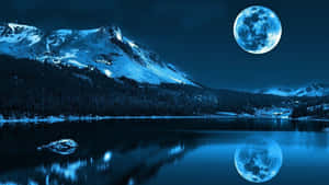 A Mesmerizing View Of The Full Moon Wallpaper