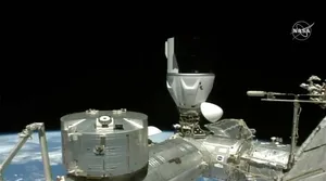 A Mesmerizing View Of The International Space Station Orbiting Earth Wallpaper