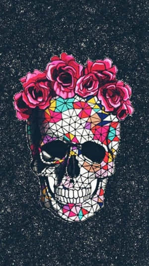 A Mexican Sugar Skull Themed Iphone Case To Brighten Your Day Wallpaper