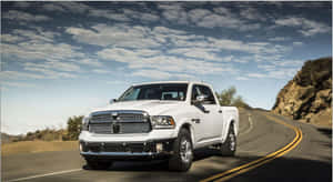 A Mighty Dodge Ram In Wilderness Wallpaper