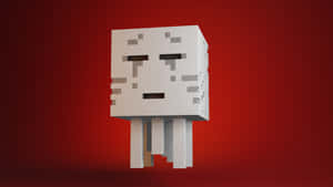 A Minecraft Ghast Floating In The Nether Wallpaper